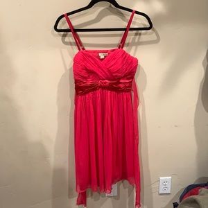 Pink mini padded party dress
